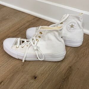 Converse Platform All Star White Canvas High-Tops